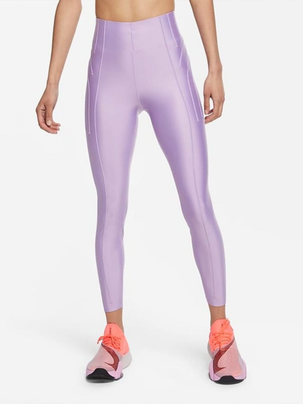 Nike high waisted leggings purple women' size M